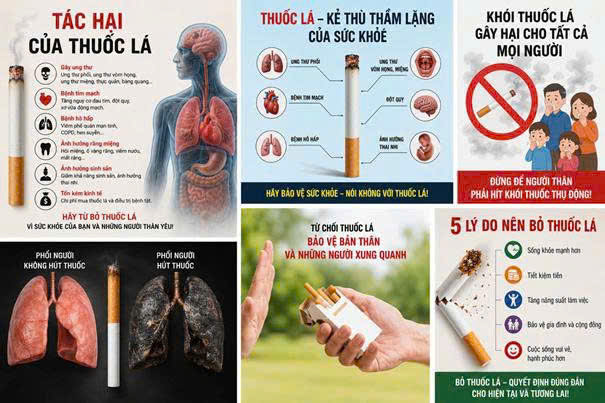 Bệnh viện Công an thành phố: Thông tin về tác hại của thuốc lá